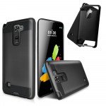 Wholesale LG Stylo 2 Plus MS550 Iron Shield Hybrid Case (Black)